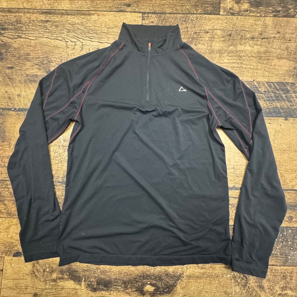Paradox Merino Blend Dri Release Long‎ Sleeve Quarter Zip Pullover Men's S Black